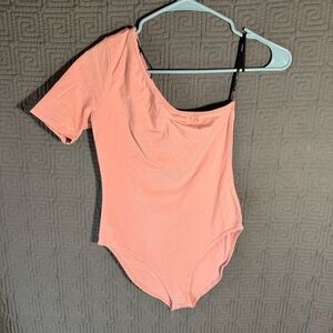 Forever 21 Bodysuit Tank Women’s Size Small Pink One Shoulder